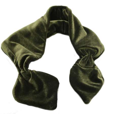 Steckschal aus Samt in olivgrün